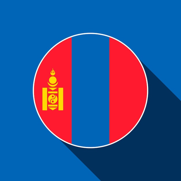 Vector country mongolia mongolia flag vector illustration