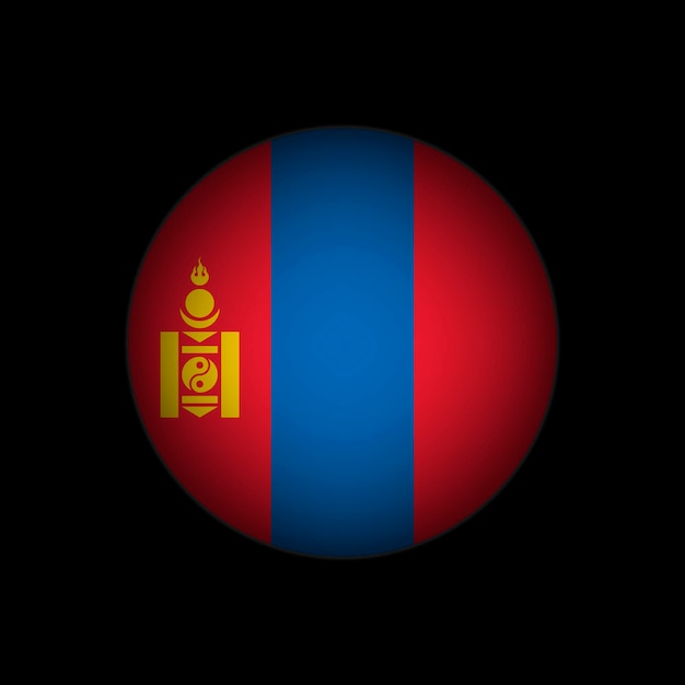 Vector country mongolia mongolia flag vector illustration