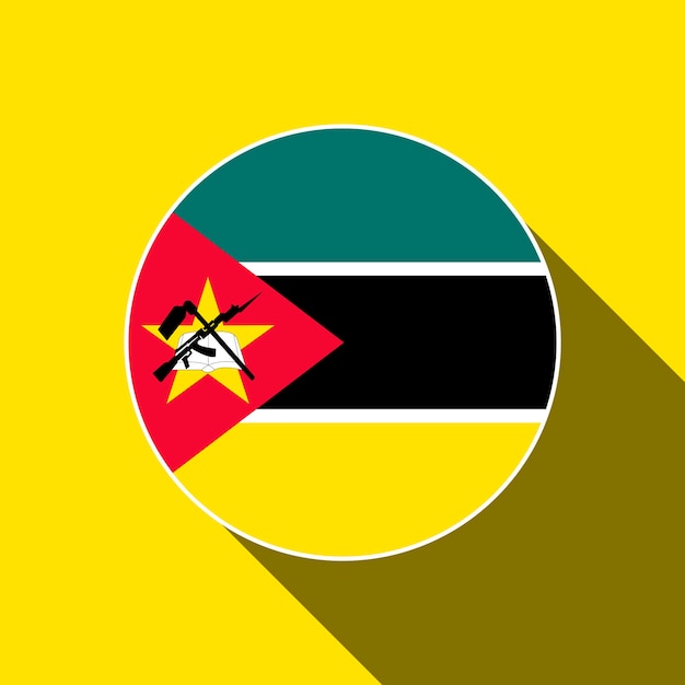 Страна Мозамбик Флаг Мозамбика Векторная иллюстрация