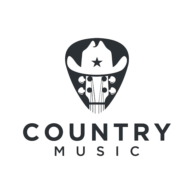 Country muziek logo ontwerp