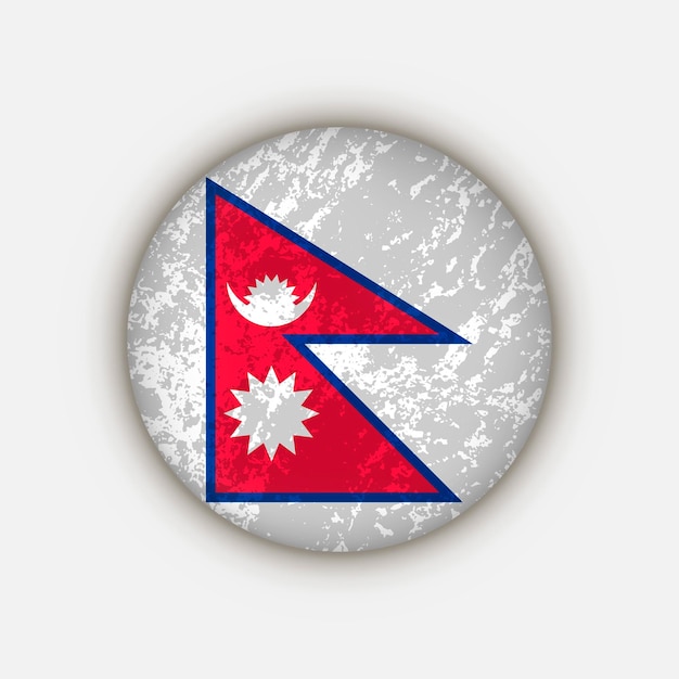 Country Nepal Nepal flag Vector illustration