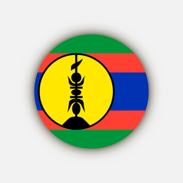 Country New Caledonia New Caledonia flag Vector illustration