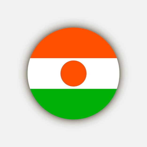 Страна нигер флаг нигера векторная иллюстрация