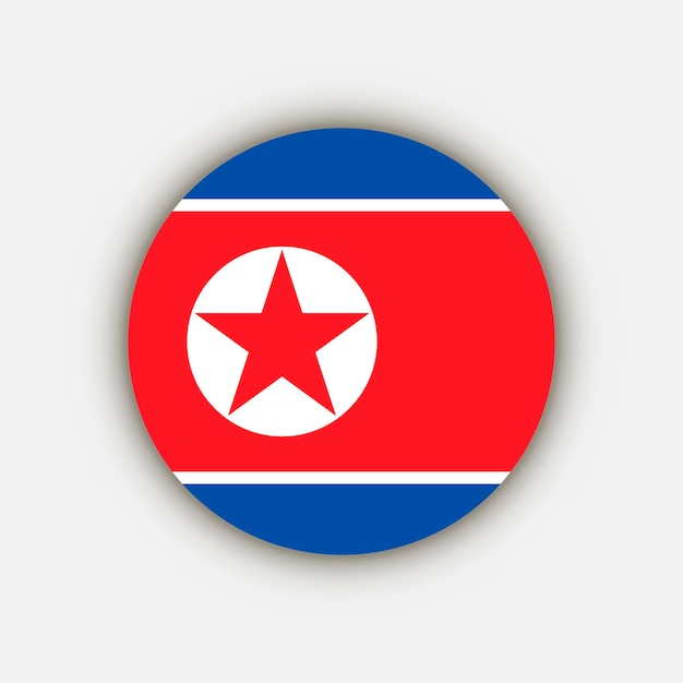 Страна Северная Корея Флаг Северной Кореи Векторная иллюстрация