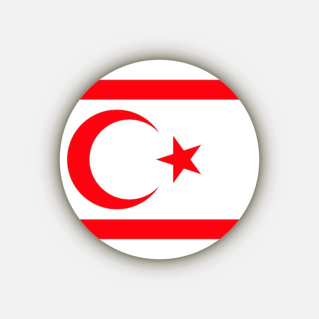 Country Northern Cyprus Northern Cyprus flag Vector illustration