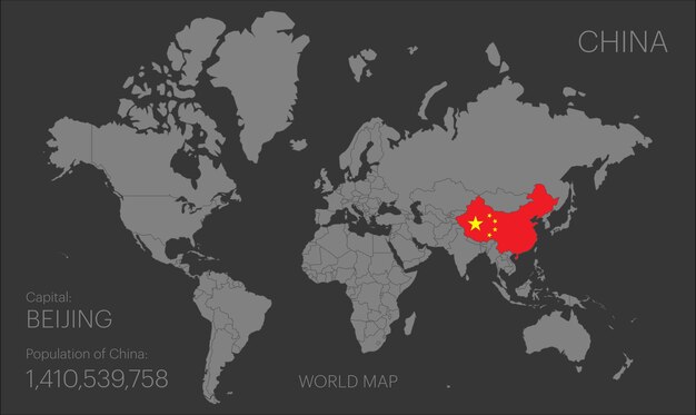 世界地図上の国