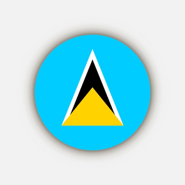Country Saint Lucia Saint Lucia flag Vector illustration