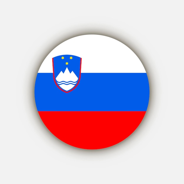 Страна Словения Флаг Словении Векторная иллюстрация