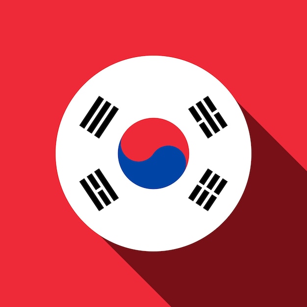 Country South Korea South Korea flag Vector illustration