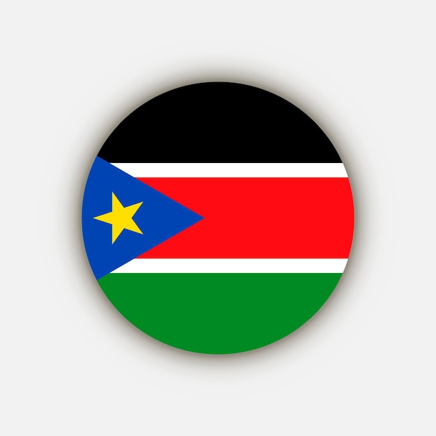 country south sudan south sudan flag vector illustration