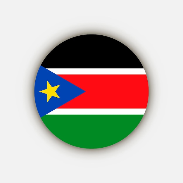 Country South Sudan South Sudan flag Vector illustration