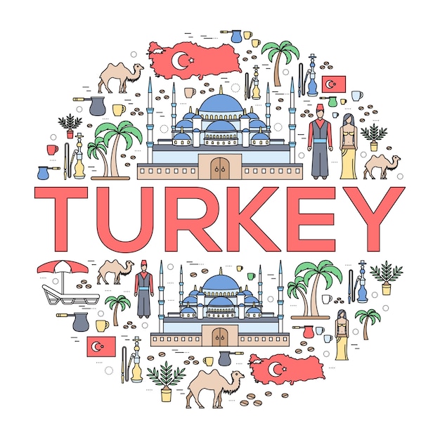 Country turkey travel vacation guide of goods