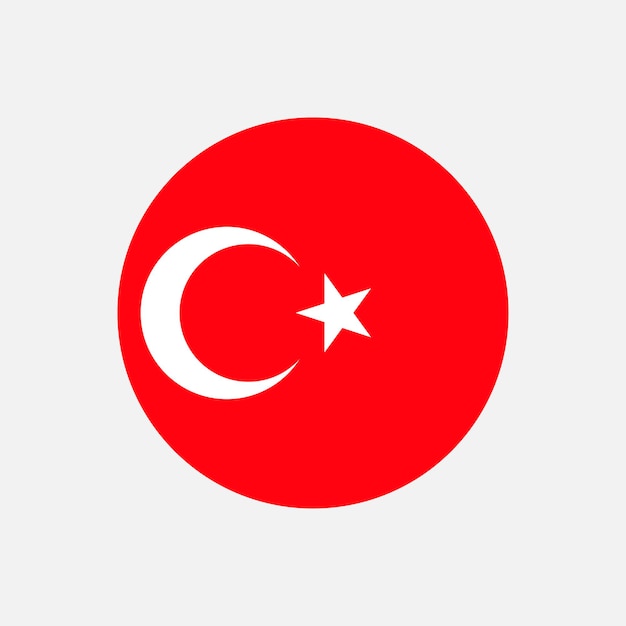 国トルコトルコ旗ベクトルイラスト