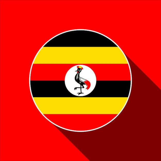 Country Uganda Uganda flag Vector illustration