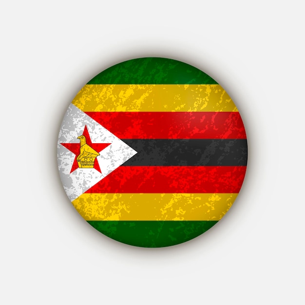 Вектор Страна зимбабве флаг зимбабве векторная иллюстрация