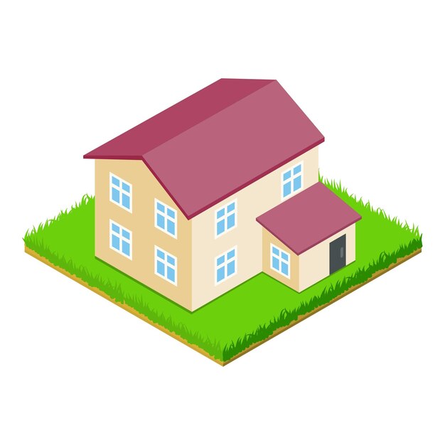 Vector countryside house icon isometric illustration of countryside house vector icon for web