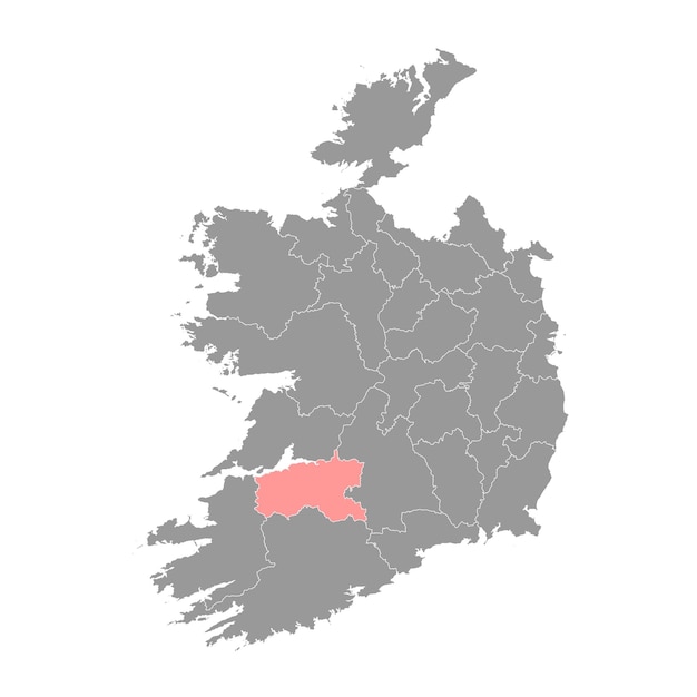 County limerick kaart administratieve provincies van ierland vector illustratie