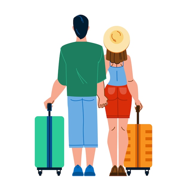 Couple airport vector