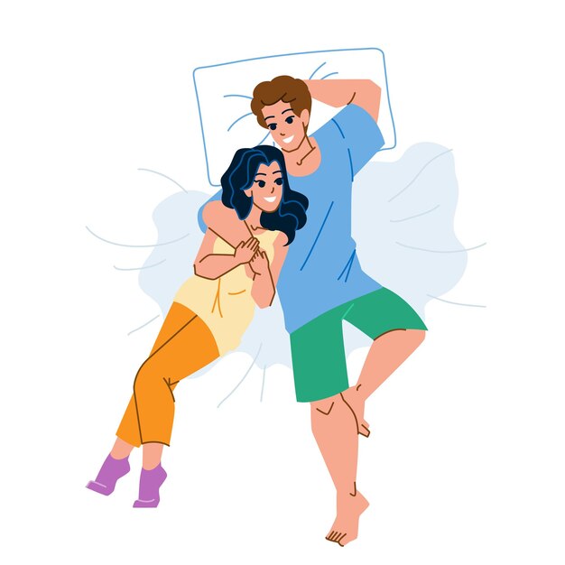 Couple in bed vector