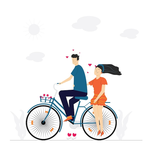 Couple on Bicycle