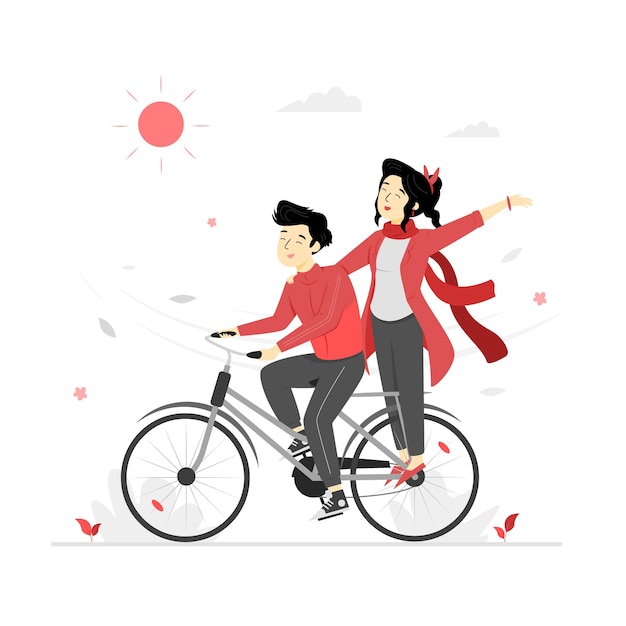 a couple on bike