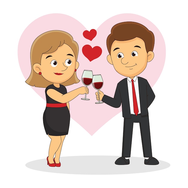 Couple Or Celebrating Holiday With Glass Of Wine,Valentine's day