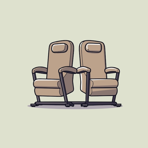 A couple of chairs sitting next to each other