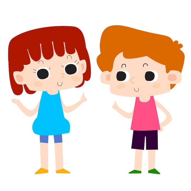 couple character kid child kawaii cute baby people study