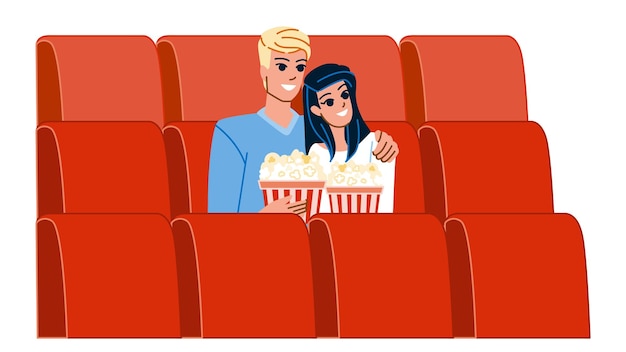 Vector couple cinema vector