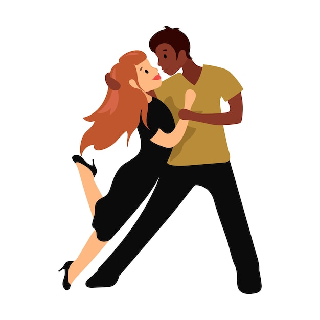 Couple dance illustration