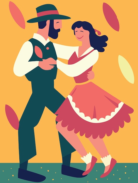 Couple dancing at festa junina