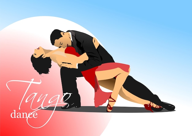 Couple dancing a tango Vector