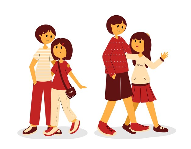 Vector couple illustration collection