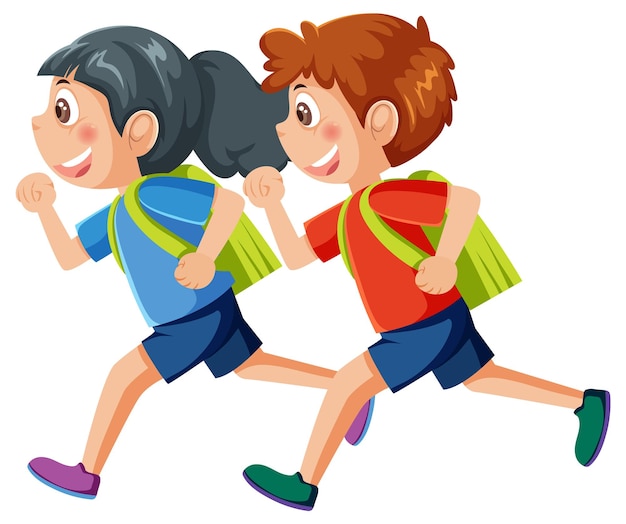 Premium Vector Couple Kids Cartoon Character premium-vector-couple-kids-cartoon-character