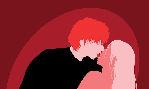 couple kissing