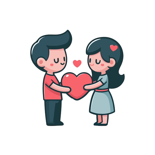 Vector couple love ai generated image