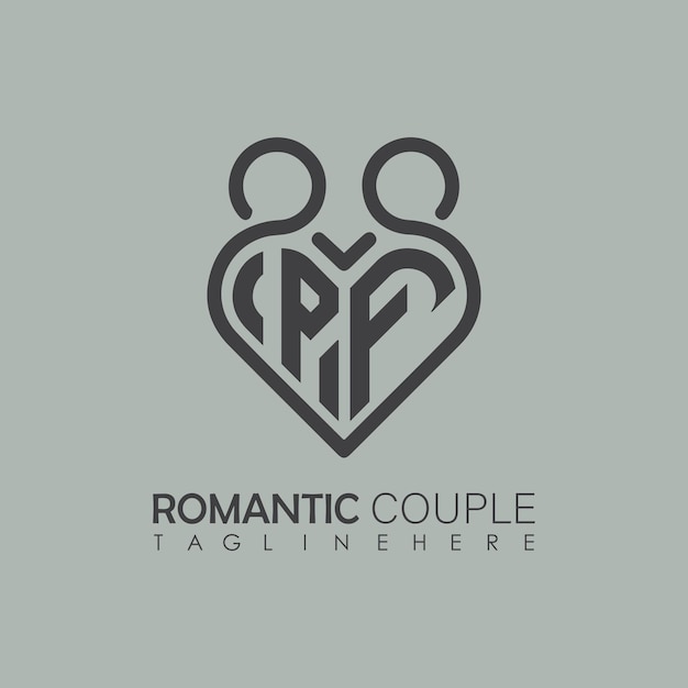 Couple love Heart symbol ALL letter logo icon design template