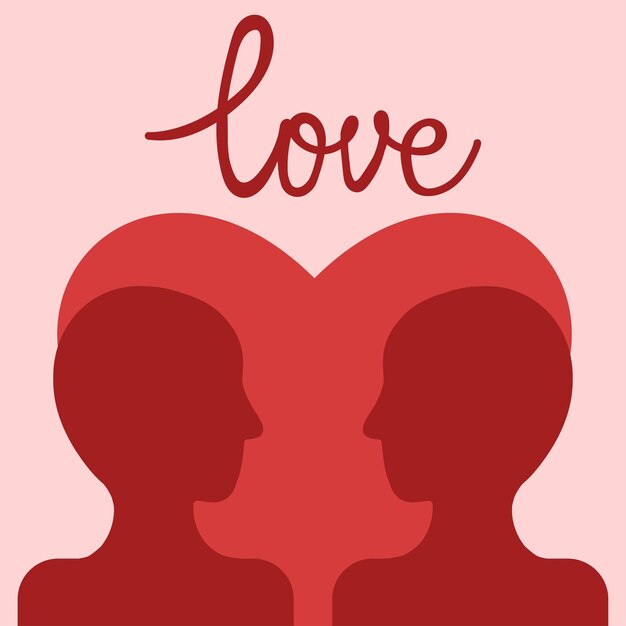 Couple in love postcard