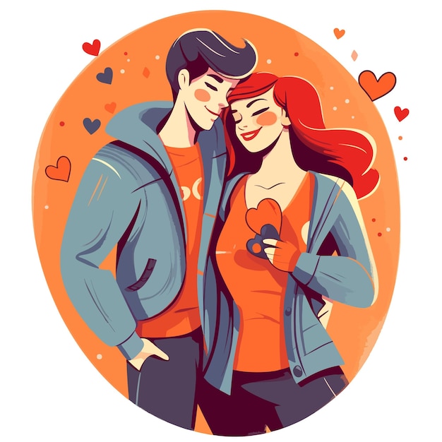 Vettore couple in love vector illustration