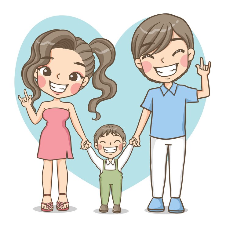 Vector カップル結婚結婚式家族アニメクリップアートepsファイルアニメ漫画かわいいキャラクター漫画