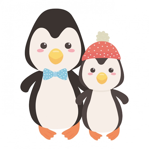 ペンギン漫画のカップル