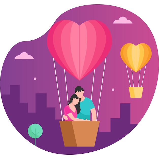 couple in parachute