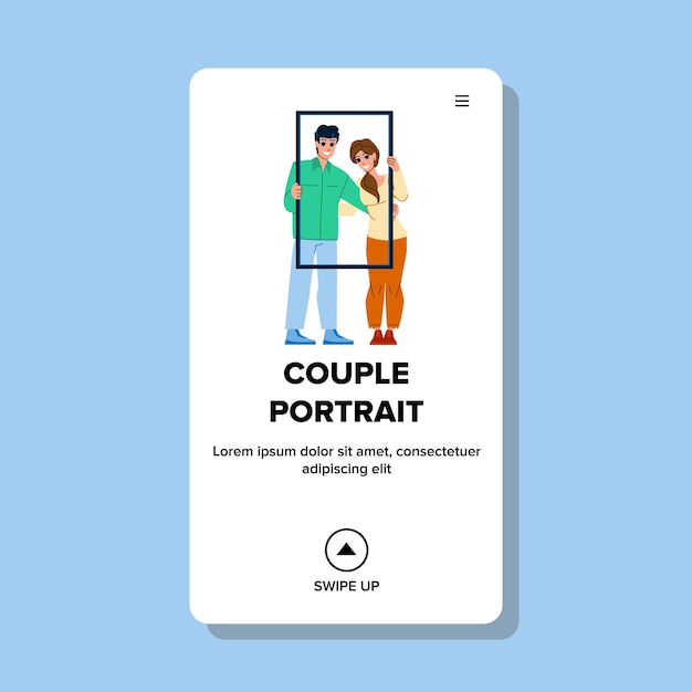 Couple portrait vector