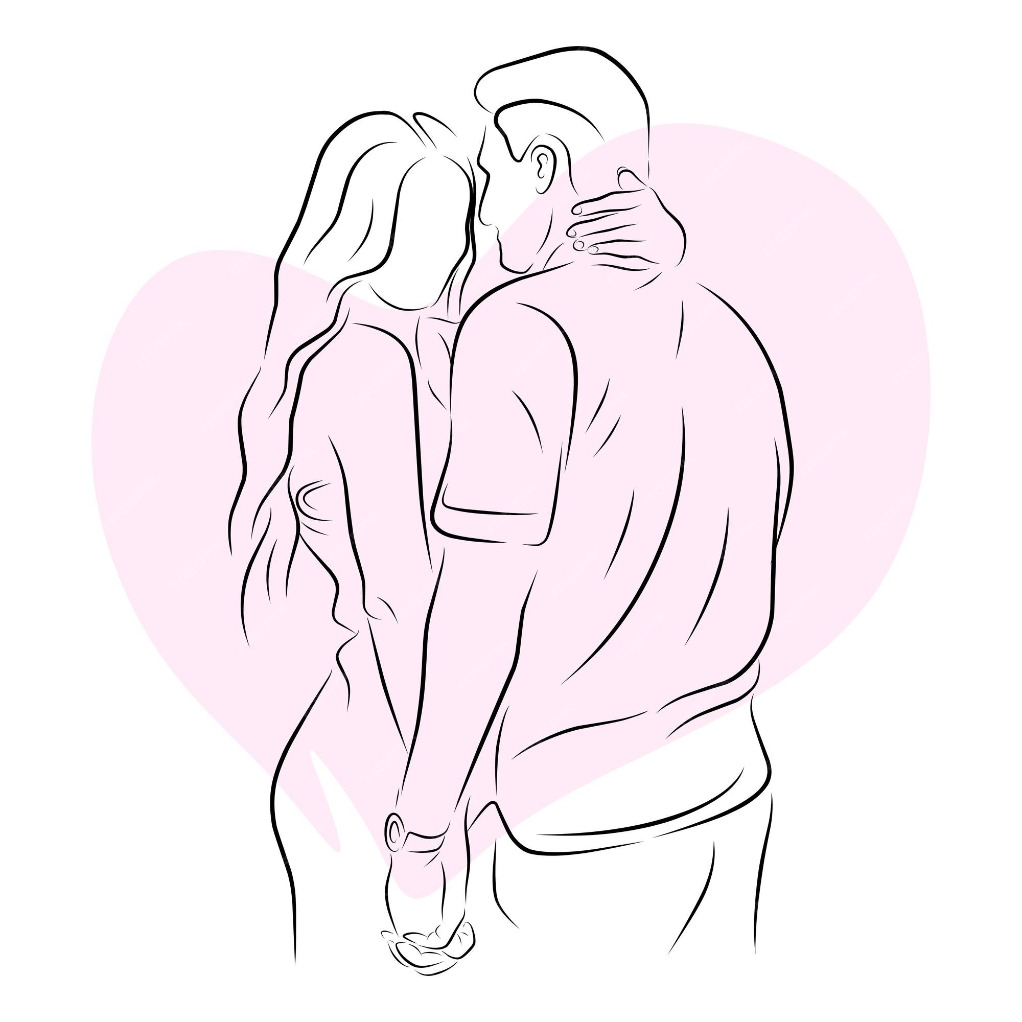 Share 142+ love couple drawing 