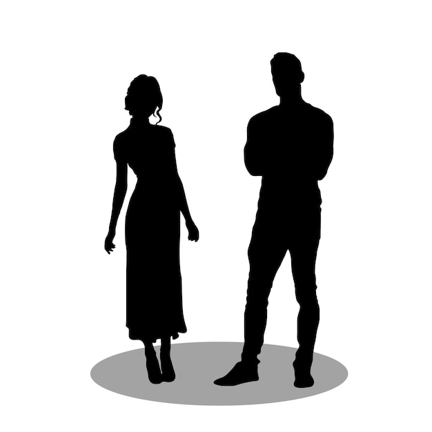 Couple silhouet vector