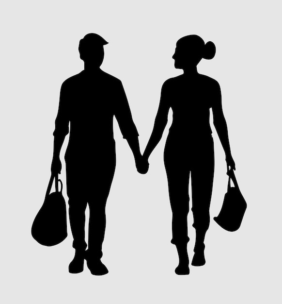 Couple Silhouette vector illustratie