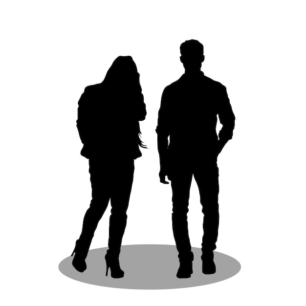 Couple silhouette vector