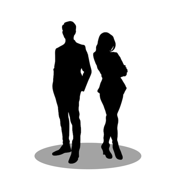 Vector couple silhouette vector