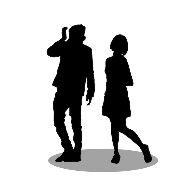 Couple silhouette vector