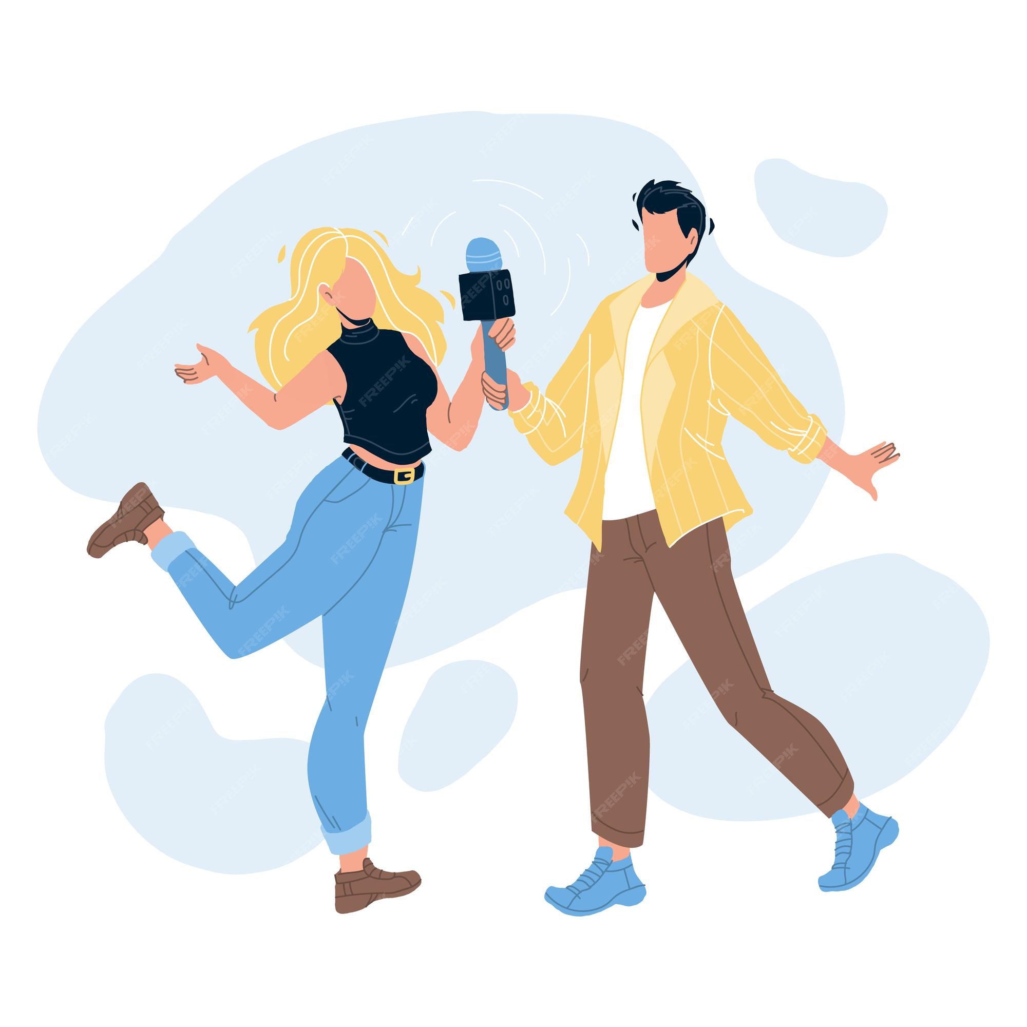 Premium Vector | Couple singing in karaoke club together vector. young man  and woman sing song with microphone in karaoke nightclub. characters people  party, activity funny time flat cartoon illustration